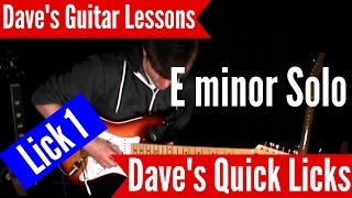 Quick Licks Guitar Lesson - Solo Part 1 with Tabs