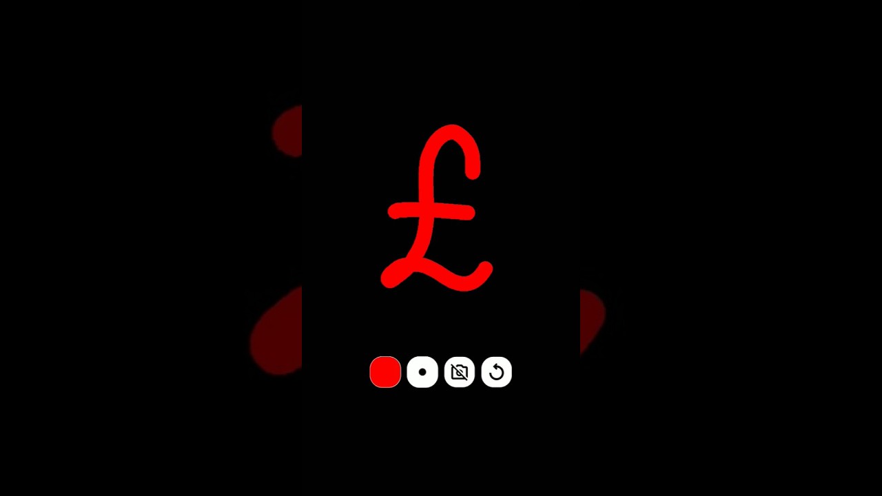 Colour canvas effect i draw a UK pound £ 😎 video / on grand master! 