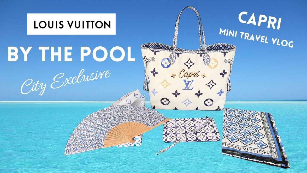 louis-vuitton neverfull by the pool
