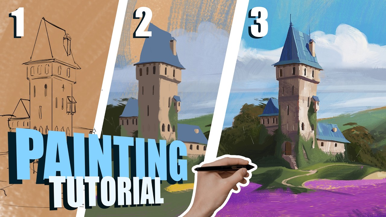 How I Paint Environment Concept Art (Digital Painting Tutorial) - YouTube