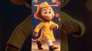 Bandar Mama Pahan Pajam - 3D Animated Hindi Rhymes #shots #shortvideo #short #shortsfeed