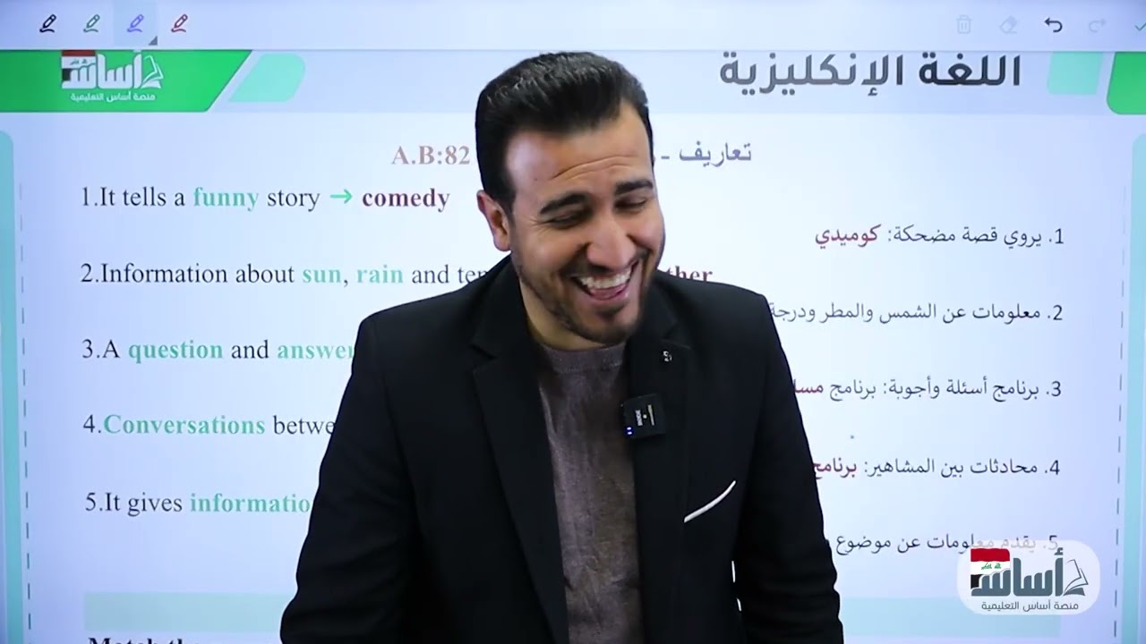 تعاريف الوحدة الخامسة|| اللغة الإنكليزية الثالث المتوسط مع أ.محمد النوفلي