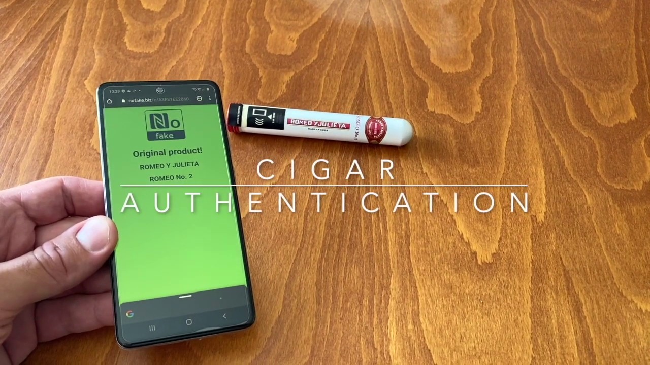 Authenticating a Cigar in its own case (As an Example only) 