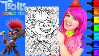 Coloring Queen Barb Trolls 2 World Tour Coloring Page Prismacolor Markers | KiMMi THE CLOWN