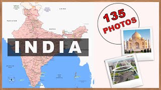 Map of India - States, Union Territories, Capitals and Largest Cities - Bharat Map (with Photos)