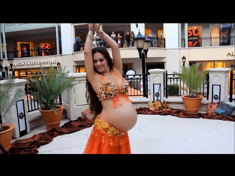 Portia, Belly Dancer performs at 9 months pregnant!