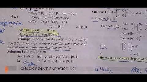 Vector subspace test more Examples Bsc mathe MSc mathe NBHM tifr CSIR-NET Subscribe🙏