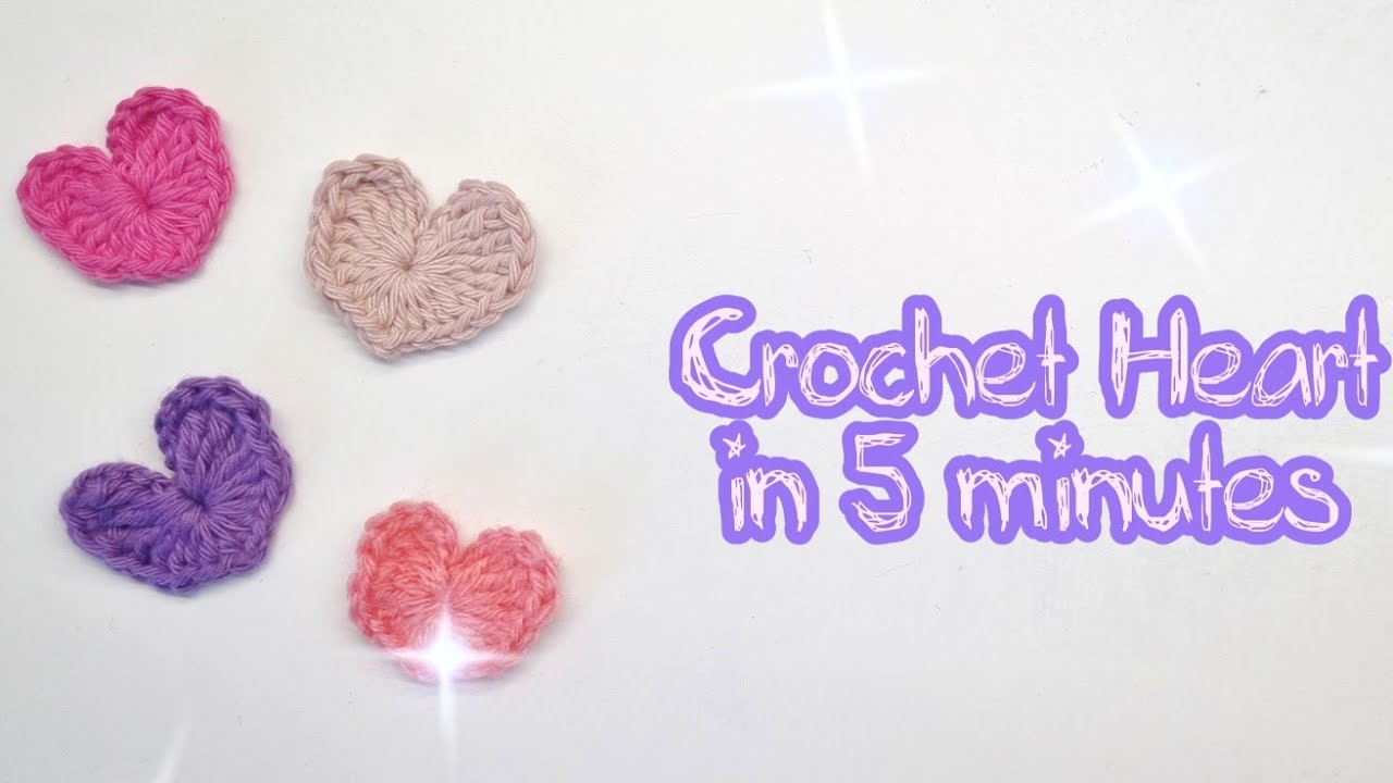 How to crochet a heart in 5 Minutes ❤️ Easy & Quick Crochet Pattern | Beginner-Friendly 