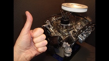 Ford Mustang 289 K Code Visible V8 Engine Model Kit  - Operating Demo + Comments
