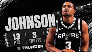 Keldon Johnson 13 pts 3 threes vs Thunder 2026 PO G1