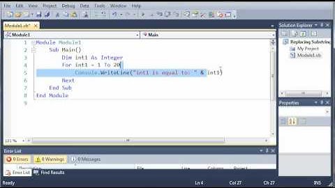 Visual Basic Tutorial - 26 - For Next Loop