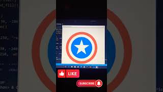 Draw a Captain America Shield || programming || Captain America Shield || using python #shorts