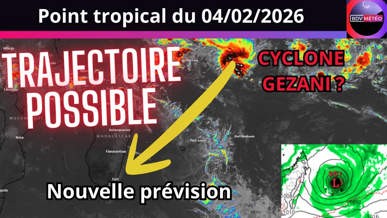 Point tropical: Future cyclone Gezani, les nouvelles prévisions des changements ?