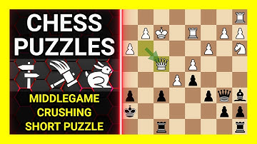Chess Puzzles to Practice. Themes: Middlegame, Crushing, Short puzzle. Learn Chess