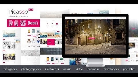 Picasso One Page HTML5 Template - Video ServerThemes.Net