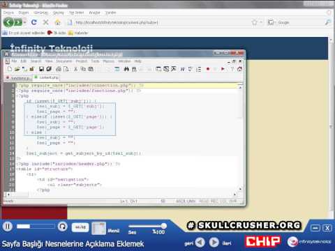 CHIP PHP # 44 - Sayfa Başlığını Nesnelerine Açıklama Eklemek