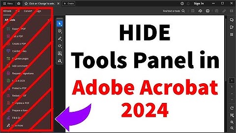 How to Hide Acrobat Reader DC Tools Panel - Working Method | Acrobat Pro DC Tools Panel Hide Trick