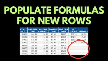 Populate Formulas for New Rows in Google Sheets