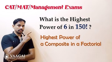 Highest Power of a Composite in a Factorial | CAT/MAT/Management Exams