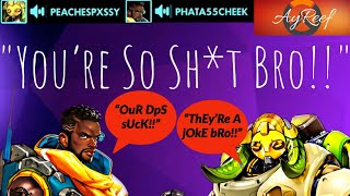Toxic Two-Stack Teammates Bully the Entire Team, Whine Hard...(Overwatch Competitive Toxicity)