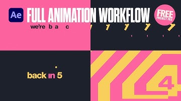 Broadcast Graphics Package Kinetic Type | After Effects Animation Workflow