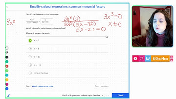 Simplify Rational Expressions: Common Monomial Factors on Khan Academy