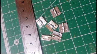 Match Highlights DIY Miniature Metal Hinges ||طريقه عمل مفصلات معدن مصغرة