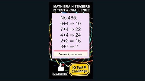 Math Brain Teasers: IQ Test & Challenge #mathquiz #mathpuzzle
