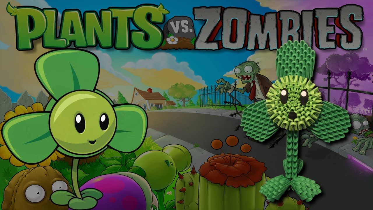 3D Origami Blover Tutorial From The Plants Vs Zombies Game - Youtube