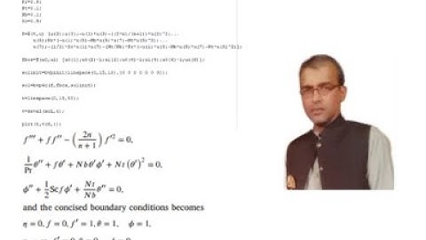 bvp4c for heat and mass transfer of boundary layer flow | Matlab Coding | Dr Yasir Nawaz