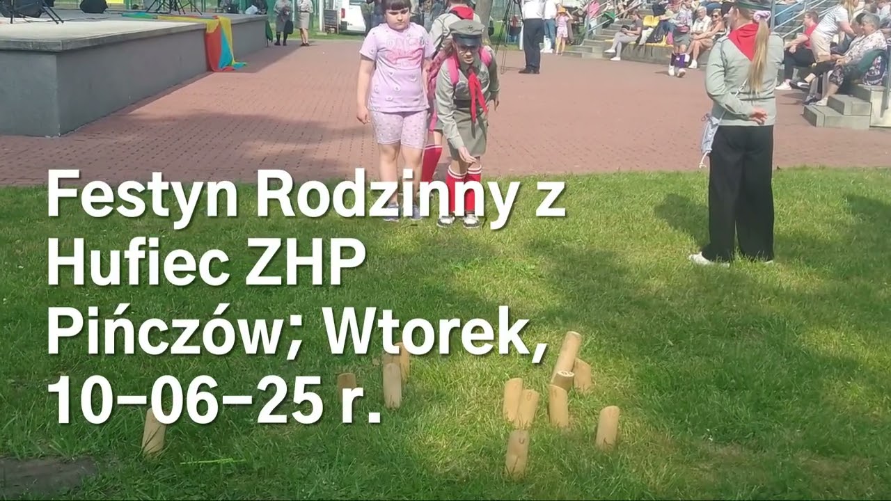 Rozgrywki w Mölkky z Hufiec ZHP Pińczów z okazji Festynu Rodzinnego; Wtorek, 10-06-25 r.