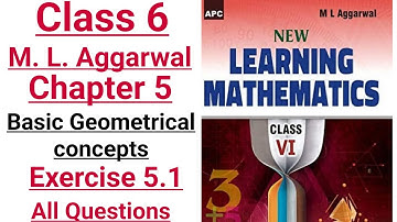 ml aggarwal class 6 maths chapter 5 (Basic Geometrical Concepts) exercise 5.1 all questions