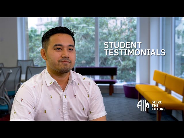 Watch AIM Student Testimonials on YouTube.