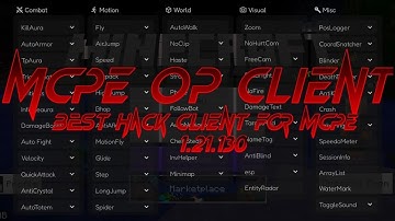 Best MCPE Hacked Client 1.21.130 for PvP - Minecraft Bedrock Mod Menu