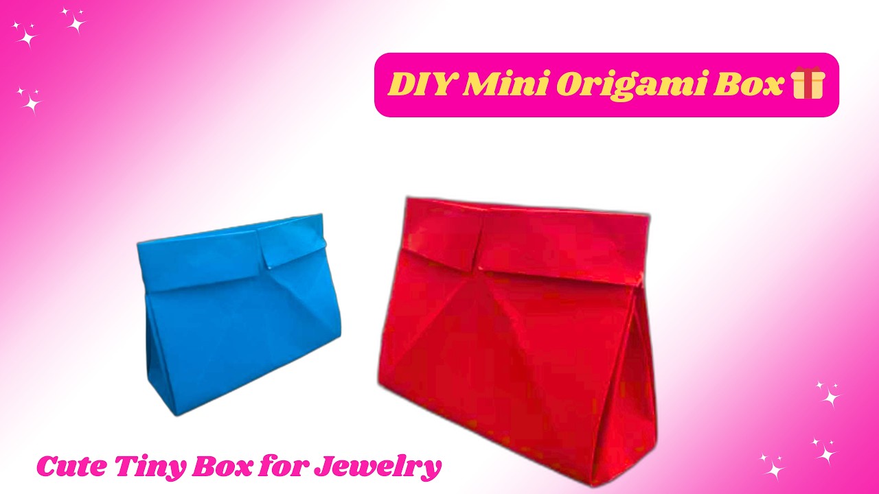 DIY Quick Mini Origami Gift Box 🎁🎀 | Cute Tiny Box for Jewelry & Small Gifts | جعبه مینی اوریگامی