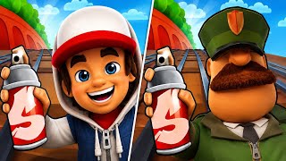 Jake vs Guard in Subway Surfers! 😱🔥 Who Will Win #subwaysurf #battle 