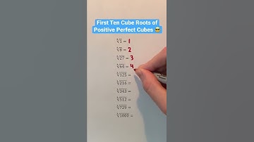 First Ten Cube Roots of Positive Perfect Cubes 😎 #Shorts #math #maths #mathematics #learn