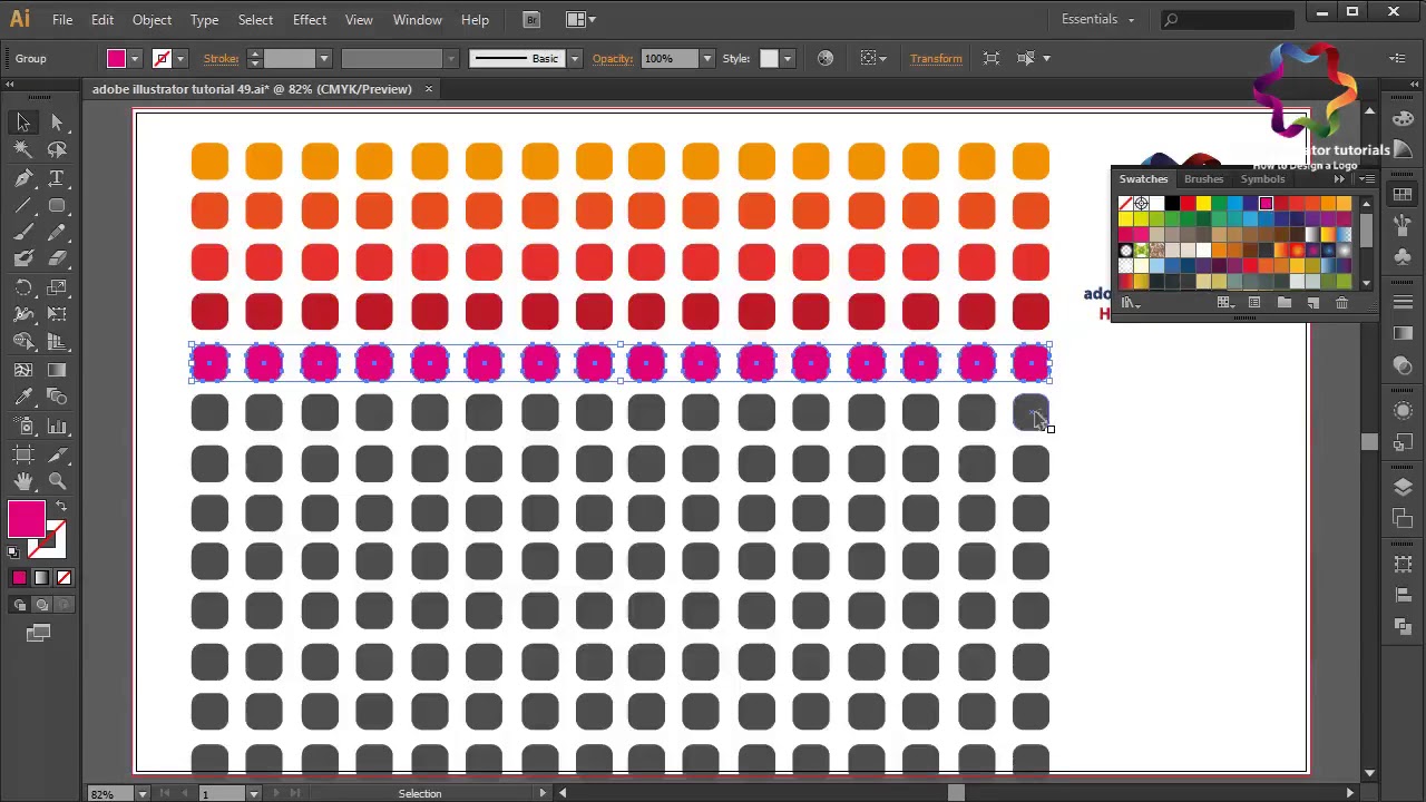 Adobe illustrator   Circle Pixel Logo Design Tutorial Using 3D Revolve Effect in illustrator