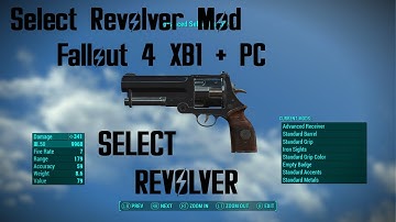 Select Revolver Mod Fallout 4 Xbox One (XB1) + (PC) Mod #Fallout4 #Fallout4Mods #RevolverMod