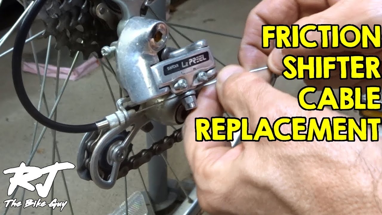 How To Replace Shift Cables On Bike With Friction Shifters - YouTube