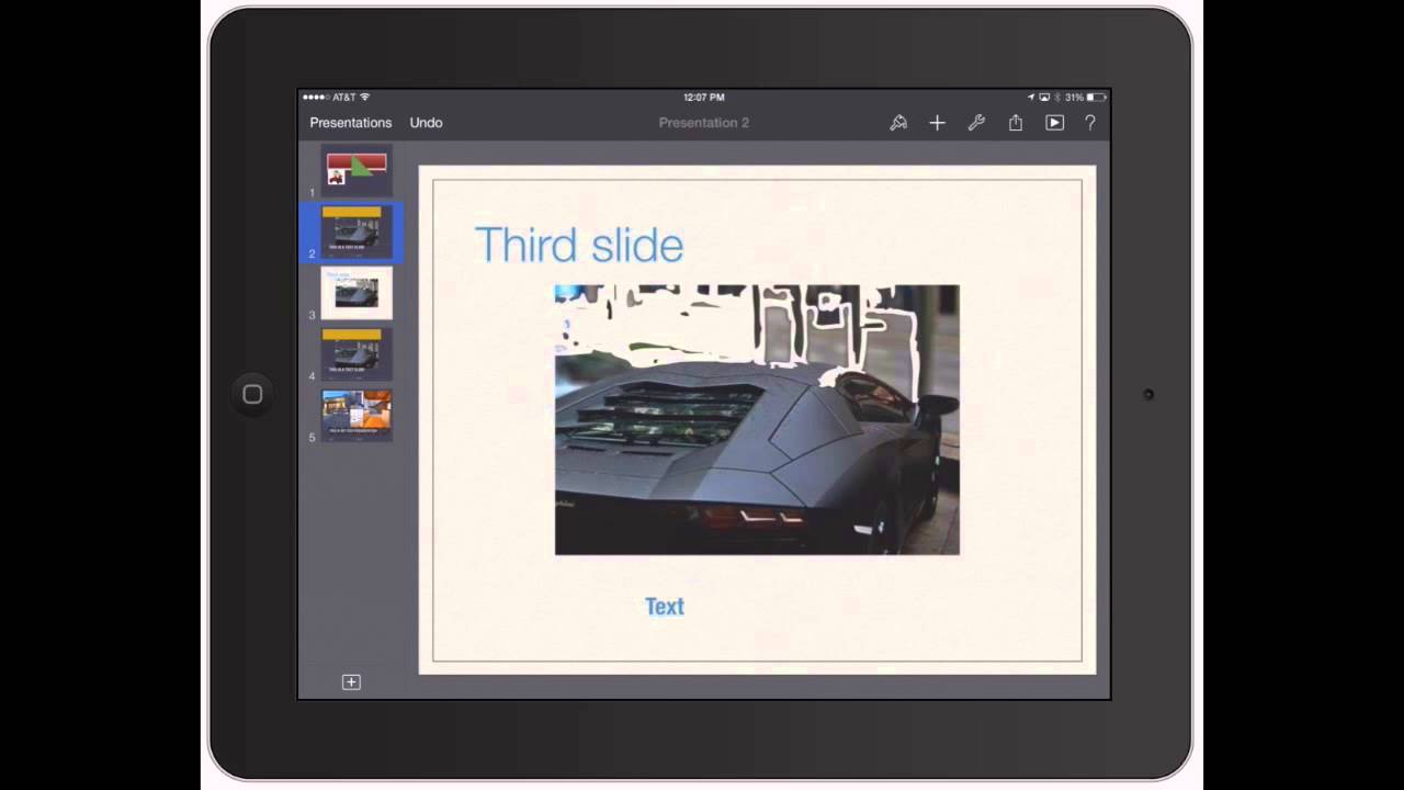 how to share a keynote presentation on ipad