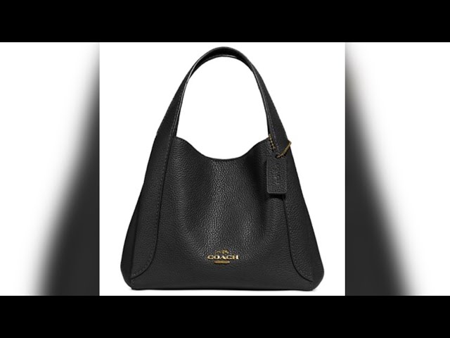 Coach Hadley 21 Leather Hobo Bag - Black