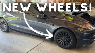 New EV Base 18" Uberturbine Wheels For The 2025 Tesla Model 3