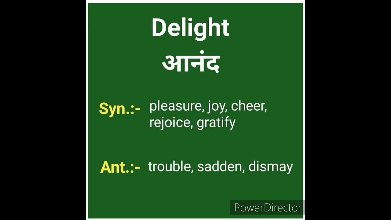 shorts।Synonyms & Antonyms of delight।delight।ytshorts।vocab।