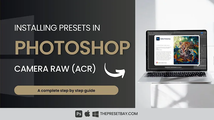 How to install presets in Photoshop (Adobe Camera Raw)