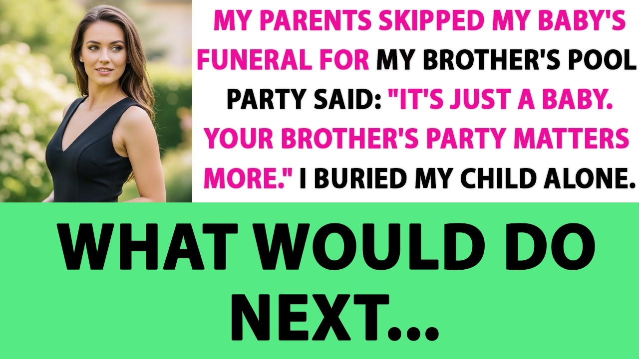 My Parents Skipped My Baby's Funeral For My Brother's Pool Party Said It's Just A Baby Your Brother!