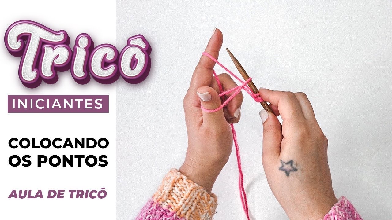 TRICÔ DO ZERO | Como colocar os pontos na agulha - Aula de tricô para ...