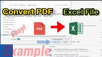How to Convert PDF to Excel File Just One Minute