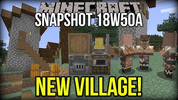 Minecraft 1.14 Snapshot 18w50a - NEW Village, Block Functions & MORE!