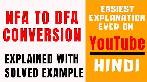NFA To DFA Conversion Explained with Solved Example in Hindi